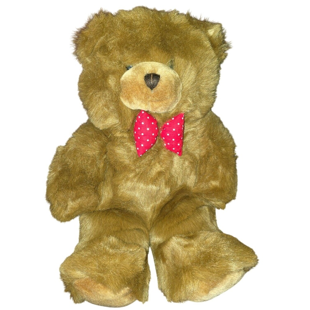 Brown Bear with red bowtie 16" Santa Bear size‎
